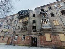 Поврежден жилой дом после атаки БПЛА в Харькове