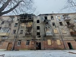 Поврежден жилой дом после атаки БПЛА в Харькове
