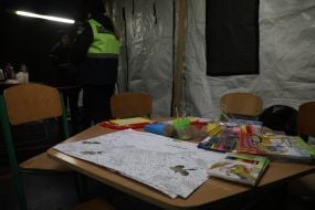 Tent camp in the Troyeschyna region