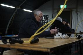 Tent camp in the Troyeschyna region