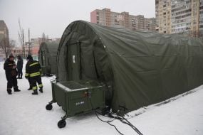 Tent camp in the Troyeschyna region