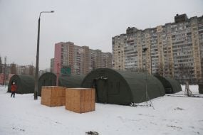 Tent camp in the Troyeschyna region