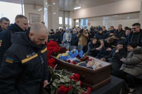 Церемония прощания со спасателем Александром Зибровым