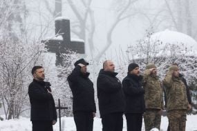 Volodymyr Zelensky, Kyrylo Budanov, Rustem Umerov, Andriy Hnatov and Pavlo Palisa