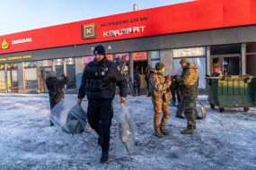 Наслідки удару дрона РФ по ринку в Харкові