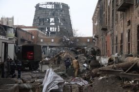 Восстановительные работы на территории Дарницкой ТЭЦ в Киеве