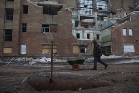 The aftermath of Russian missile strikes on the Darnitsa Thermal Power Plant in Kyiv