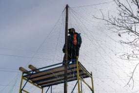 The northern part of the Kharkiv ring road is being tightened with anti-drone nets