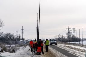 The northern part of the Kharkiv ring road is being tightened with anti-drone nets
