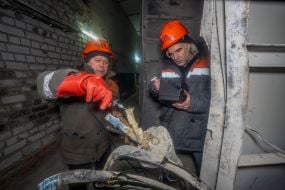 Відновлювальні роботи на одній із електропідстанцій Харкова