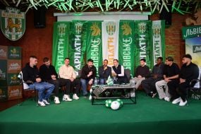 Press conference of FC Karpaty (Lviv)