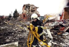 Зруйновані  житлові будинки на Софіївській Борщагівці