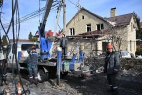 Destroyed residential buildings on Sofiivska Borshchahivka