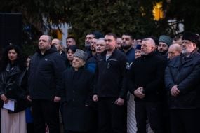 Rustem Umerov, Mustafa Dzhemilev, Kirill Budanov, Akhtem Chiygoz and Refat Chubarov