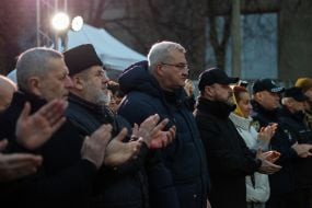 Akhtem Chiygoz, Refat Chubarov, Andriy Sybiga, , Igor Klymenko and Natalia Kalmykova