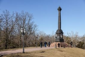 Damaged Alexander Column in Odessa