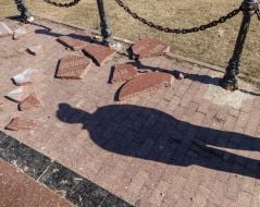 Damaged Alexander Column in Odessa