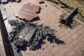 Damaged Alexander Column in Odessa
