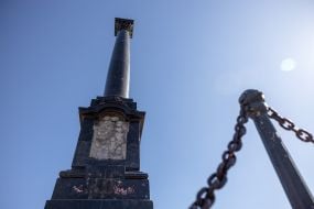 Damaged Alexander Column in Odessa