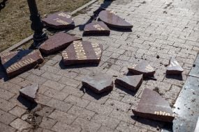 Damaged Alexander Column in Odessa