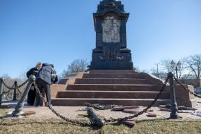 Damaged Alexander Column in Odessa