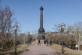 Damaged Alexander Column in Odessa