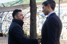 Volodymyr Zelenskyy and  Rob Jetten