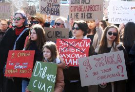 Women's March in the center of Kyiv