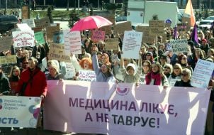 Women's March in the center of Kyiv