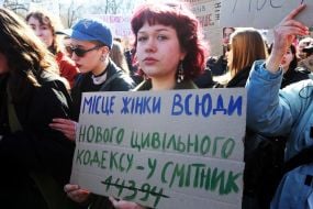 Women's March in the center of Kyiv