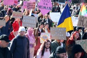 Women's March in the center of Kyiv