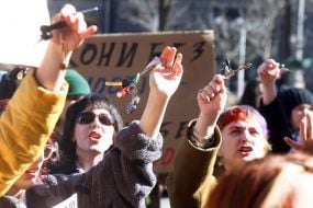 Women's March in the center of Kyiv