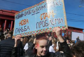Women's March in the center of Kyiv