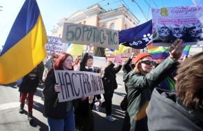 Women's March in the center of Kyiv