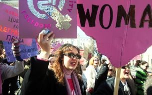 Women's March in the center of Kyiv