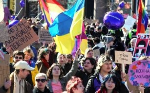 Women's March in the center of Kyiv