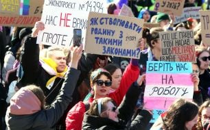 Women's March in the center of Kyiv
