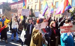 Women's March in the center of Kyiv