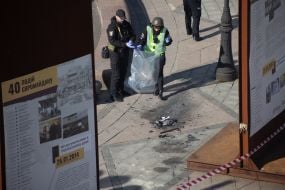 Уламки дрона впали біля монумента Незалежності на Майдані в Києві