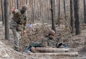 Проходження новобранцями Харківського прикордонного загону психологічної смуги перешкод