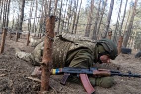 Проходження новобранцями Харківського прикордонного загону психологічної смуги перешкод