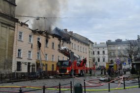 Consequences of the drone attack in Lviv