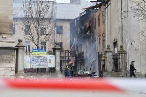Consequences of the drone attack in Lviv