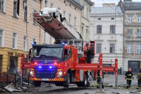 Consequences of the drone attack in Lviv