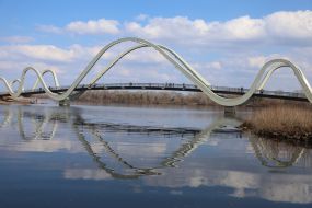 The Wave Bridge in Kyiv