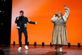 Singer Alyona Alyona and Stepan Giga (junior)