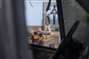A memorial to the victims of the Holodomor