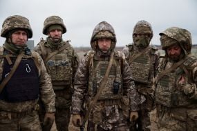 Military training of new military recruits at one of the training grounds of the Armed Forces of Ukraine training center