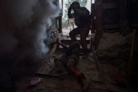 Военная подготовка военнослужащих-новобранцев на одном из полигонов учебного центра ВСУ