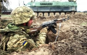 Military training of new military recruits at one of the training grounds of the Armed Forces of Ukraine training center